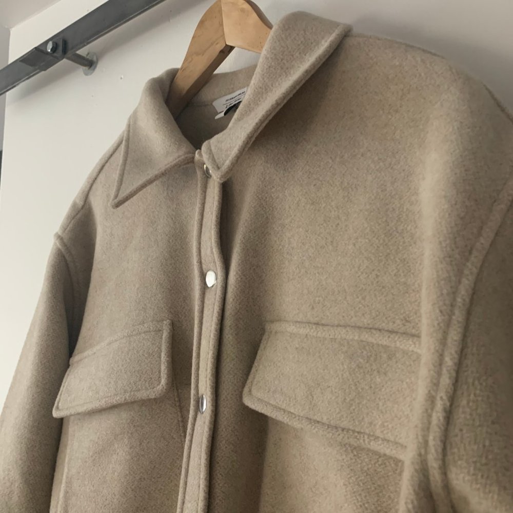 Oversized Wool Blend Workwear Shirt or Jacket - Picture 4 of 4